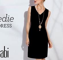 Cabi Dresses | Cabi Black Ponte Knit Edie Sheath Dress | Color: Black | Size: Xs