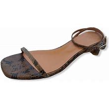 Loq Women Marina Snake Print Sandals Size 40 NIB