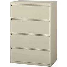 Hirsh Industries LLC 10000 Series Lateral 36" Wide 4 Drawer File Cabinet In Putty