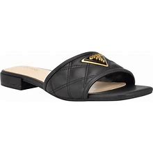 Guess Women's Tameli Square Toe Slip On Logo Dress Sandals - Black