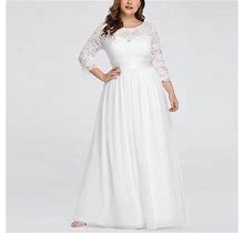 Kayannuo Back To School Prom Dress Women Dress Clearance Clothing Women Fashion Casual Round Neck Sexy Three-Quarter Sleeve Embroidery Long Party Dres