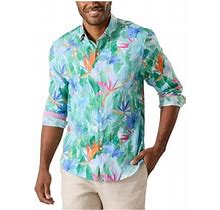 Tommy Bahama Mens Linen Rolled Sleeves Hawaiian Print Shirt