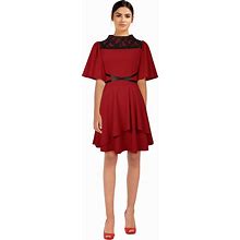 Chic Star Plus Size Cross Mini Dress In Red 3X