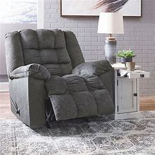 Signature Design By Ashley® Drakestone Rocker Recliner | Black | One Size | Chairs + Recliners Recliners | Tufted|Upholstered|Massage|Rocking