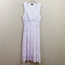 J Gee Dresses | J Gee Floral Tiered Ombre Lavender/White Sleeveless Maxi Dress | Color: Purple/White | Size: 3X