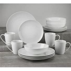 Everyday Classic Coupe Porcelain 16-Piece Dinnerware Set | Pottery Barn