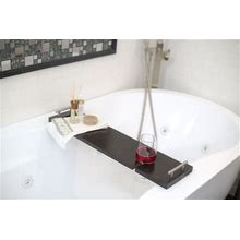 Kona - Brushed Nickle Wooden Bath Tray/ Wood Bathtub Board/ Wine Rack/ Spa/ Valentines/ Anniversary/ Bath Caddy/ Bathroom Decor/ Wine Holder