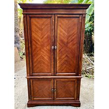 Universal Furniture Mahogany Office Entertainment Center Armoire 83" X 46"