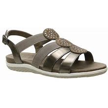 David Tate Quilt Slingback Sandal In Pewter Nappa At Nordstrom, Size 10.5