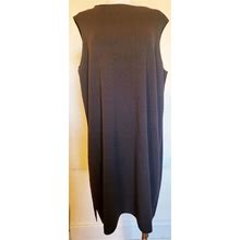 Eileen Fisher Brown Sleeveless Washable Wool Crepe Dress Size 1X NWT Retails 298