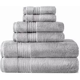 Liz Claiborne Signature Plush Bath Towel | Gray | One Size | Bath Towels Hand Towels | Ribbing|Fade Resistant