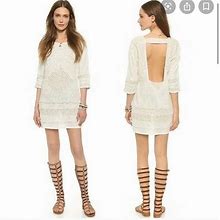 Free People Dresses | Free People Desert Song Mini Dress | Color: Cream/White | Size: L