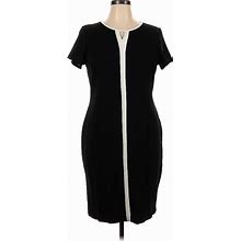 Talbots Casual Dress - Sheath: Black Dresses - Women's Size 16 Petite