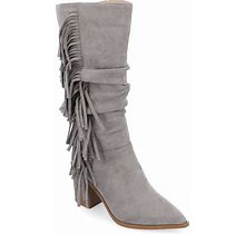 Journee Collection Hartly Tru Comfort Foam™ Women's Heeled Western Boots, Size: 10 Medium Xwc, Grey