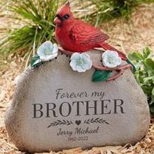 Forever My... Personalized Cardinal Garden Stone With Sound
