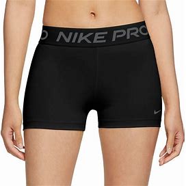 Nike Women's Pro 3" Shorts, Small, Black/Iron Grey