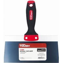 Hyper Tough Drywall Tape Knife 8in With Blue Carbon Steel Blade