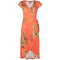 Lygia & Nanny - Floral-Print Wrap Dress - Women - Polyester/Spandex/Elastane - 44 - Orange