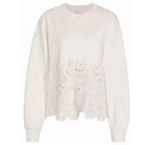 Sea Women's Serita Crochet Lace Sweatshirt - Cream - Size XXS