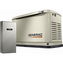 Generac 70432 Home Standby Generator Guardian Series 22Kw/19.5Kw Air Cooled With Wi-Fi And Transfer Switch Aluminum