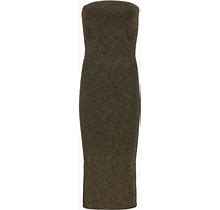 KHAITE - The Rumer Ribbed-Knit Midi Dress - Women - Metallic Fibre/Polyester/Polyamide/Virgin Wool/Spandex/Elastane - XS - Green
