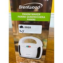 Brentwood Kitchen | Brentwood Panini Maker Ts-245 Nonstick | Color: White | Size: Os