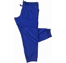 Victoria's Secret Cotton Fleece Mid Rise Jogger Sweatpants Blue New