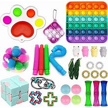 Fidget Toy Pack, 30Pcs Fidget Toys Figit Toys Packages Fidget Pack Cheap, Figetsss Toys Sets Sensory Toy For Kids Adults And Figetget Toy Kill Time