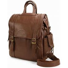 Amerileather Three Way Leather Backpack, Brown