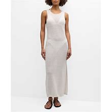 Onia Linen Knit Tank Maxi Dress, White, Women's, XS, Casual & Work Dresses Maxi Dresses