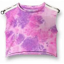 Girls Mia York Size 10/12 Ymd Pink & Purple Tie Dye Crop Top