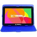 LINSAY 64GB 10.1" Android 13 Tablet With Protective Case - Blue