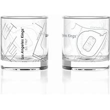 Los Angeles Kings - Nhl Arena Map Glasses - Set Of Size 2