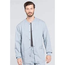 Cherokee Workwear WW360-Grey. Men's Snap Front Jacket. Live Chat For Discount Codes