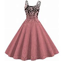 Eashery Womens Dresses Long Dress Casual Womens Dresses Plus Size Hot Pink XL