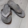 Vionic Shoes | Vionic Marilla Studded Sandals Grey Thong Women's Size 6 Wide | Color: Gray | Size: 6