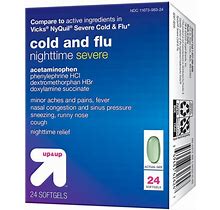 Nighttime Severe Cold & Flu Softgels - 24Ct - Up & Up