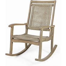 Dory Outdoor Rustic Wicker Rocking Chair ,