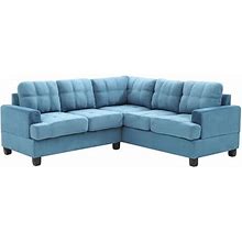 Sandridge 3-Piece Sectional Sofa In Aqua By Glory Furniture