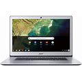 Acer Chromebook 15, Intel Celeron N3350, 15.6" Full HD Touch, 4GB LPDDR4, 32GB Storage, Google Chrome, Pure Silver, CB515-1HT-C2AE, 15-15.99 Inches