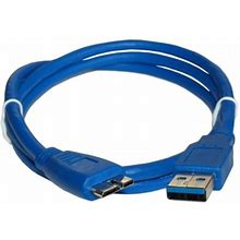 6ft USB 3.2 Gen 1 Superspeed 5Gbps Type A To Micro-B Male Cable, Blue