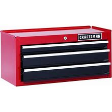 Craftsman 26" 3-Drawer Heavy-Duty Middle Chest - Red/Black