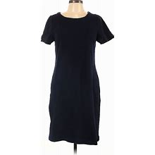 Talbots Casual Dress - Shift: Black Solid Dresses - Women's Size Large