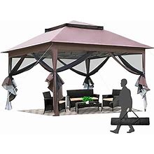 Paylesshere 10'X10' Pop Up Gazebo Outdoor Canopy Gazebo Patio Canopy Gazebo With Mosquito Netting Double Roof Tops For Outdoor Garden Backyard And Pa
