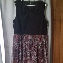 {3/$20} Animal Print Dress | Color: Black/Red | Size: 2X