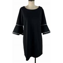 Sharagano Dresses | Sharagano Womens Dress | Formal Black Dress Sz 12P | Color: Black/White | Size: 12P