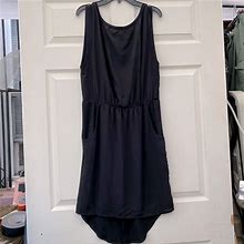 Zara Dresses | Zara Collection Black Open Back Dress Long On Back | Color: Black | Size: M