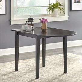 Simple Living Country Cottage Drop-Leaf Dining Table - Black