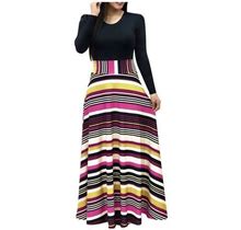 Black And Friday Deals 2023 Clearance Under $5 Asdoklhq Womens Plus Size Clearance Dresses,Women Summer Long Sleeve Floral Printed Casual O-Neck Patch