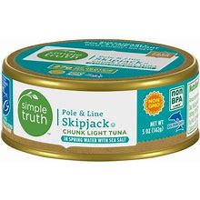Simple Truth Pole & Line Skipjack Chunk Light Can Tuna With Sea Salt 5 Oz